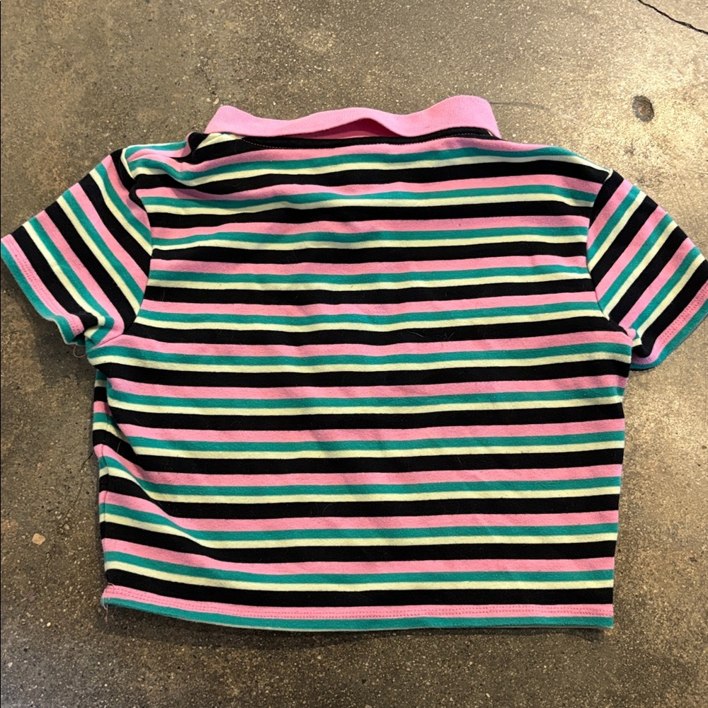 aLab Stripped Cropped Polo - Picture 5 of 10